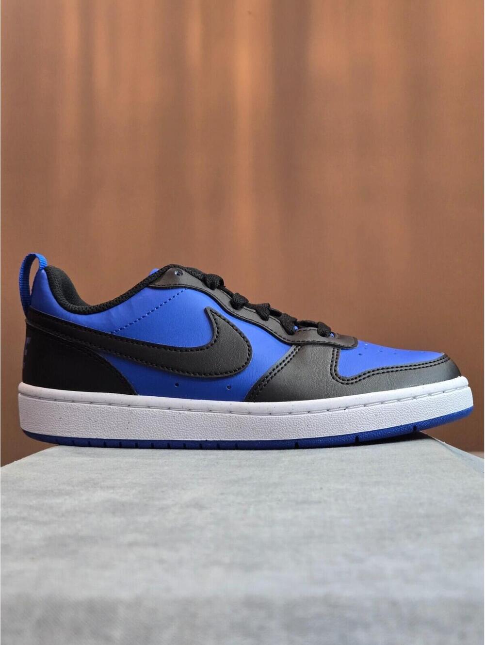 Nike Court Borough Low Recraft Game Royal White Black HM6293-480 Size 6.5Y / 8W